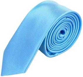 img 2 attached to Premium Classic Solid Skinny Necktie Men's Accessories