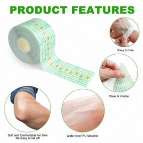 img 2 attached to 🩹 LotFancy 4x12 Yards Transparent Tattoo Aftercare Bandage Roll: Waterproof Protective Tattoo Tape for Second Skin Healing, Scar Therapy, and Tattoo Supplies
