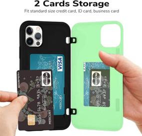 img 3 attached to 📱 ESTPEAK iPhone 12 Mini Magnetic Case 5.4" - Green [Hidden Card Holder Wallet Case with Mirror] [Built-in Metal Plate for Magnetic Car Holder] [Drop Protection] Phone Case