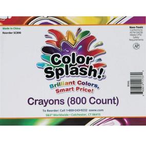 img 2 attached to S&S Worldwide Color Splash! Regular Crayons - 800 Pack, 100 Each of 8 Vibrant Colors