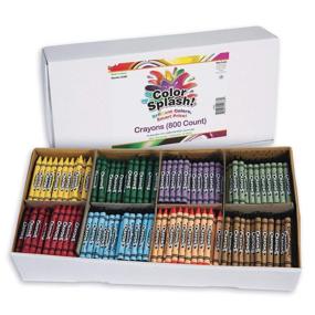 img 3 attached to S&S Worldwide Color Splash! Regular Crayons - 800 Pack, 100 Each of 8 Vibrant Colors