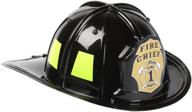 🔥 black fire chief helmet by aeromax logo