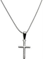 💎 sleek sterling silver cross necklace with cable chain from italy logo