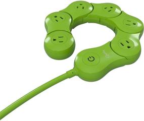img 1 attached to Flex and Bend with the Quirky 💡 Pivot Power 2.0 - Green 6 Outlet Surge Protector
