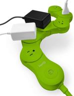 flex and bend with the quirky 💡 pivot power 2.0 - green 6 outlet surge protector logo