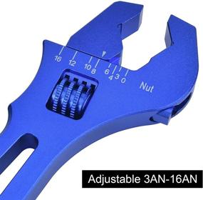 img 3 attached to EVIL ENERGY AN Hose Fitting Adjustable Wrench Spanner Lightweight Aluminum 3AN-16AN Blue