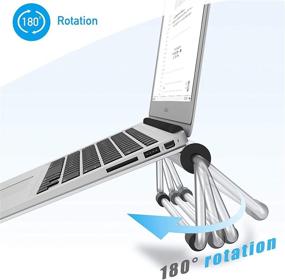 img 2 attached to 🎧 Adjustable Laptop Stand, Lamicall Laptop Riser: Ventilated Laptop Holder Compatible with Mac Book Air Pro, Dell XPS, Microsoft, HP & More - Fits Laptops up to 17 inches (Silver)