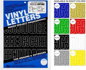 img 2 attached to 🔠 Duro Vinyl Letters Gothic, Complete Set, No. 3215, 2 inch Yellow - Find Now!