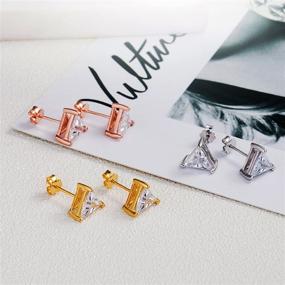 img 1 attached to 💎 Ювелирные изделия для девочек "Emma Sterling Triangle Zirconia" в Manor