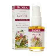 🌹 certified organic badger balm - damascus rose antioxidant face oil - 1 oz. logo