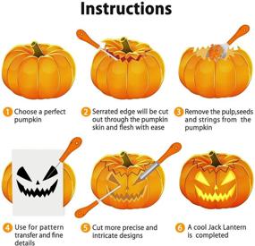 img 3 attached to 🎃 Halloween Pumpkin Carving Kit by Greatever - Professional Stainless Steel Tools Set with Carrying Case (7pcs) for Heavy Duty Carving