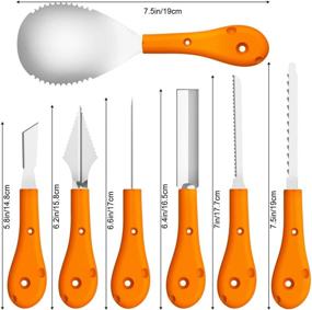 img 2 attached to 🎃 Halloween Pumpkin Carving Kit by Greatever - Professional Stainless Steel Tools Set with Carrying Case (7pcs) for Heavy Duty Carving