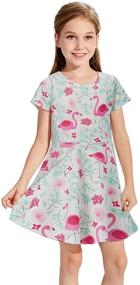 img 3 attached to ALISISTER Girls' Birthday Playwear and Dresses: Dinosaur Sundress Design