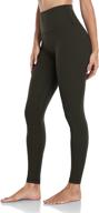 🩲 heynuts hawthorn athletic essential high waisted full length workout leggings for women: compression yoga legging pants 28'' - stay comfortable and stylish during your fitness routine logo