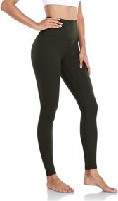 img 3 attached to 🩲 HeyNuts Hawthorn Athletic Essential High Waisted Full Length Workout Leggings for Women: Compression Yoga Legging Pants 28'' - Stay Comfortable and Stylish During Your Fitness Routine