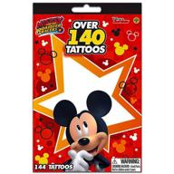 🐭 disney junior mickey mouse & the roadster racers temporary tattoos - over 140 assorted cute designs – easy to apply & remove, smudge proof – perfect party favors & handouts (1-pack) logo