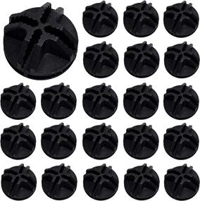 img 4 attached to 💡 Black Wire Cube Plastic Connectors - Pack of 40 for Modular Organizer Closet and Wire Grid Cube Storage Shelving Unit by PINSUKO