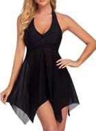 holipick women's tankini swimdress with boyshorts - trendy swimsuit cover ups & clothing logo