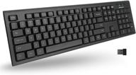 💻 macally ultra slim wireless keyboard for laptop/desktop - full size computer keyboard wireless with numeric keypad - windows pc compatible - black logo