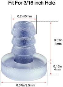 img 3 attached to 🔍 Pack of 30 Clear Rubber Grippers for Glass Top Table, 4.8mm Bumpers with Stem, Perfect Patio Table Spacers, Suitable for 3/16Inch Hole