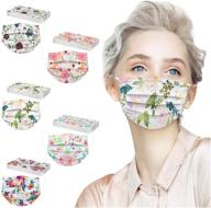 flowers face_masks elastic earloop breathable logo