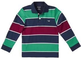 img 1 attached to Sportoli Cotton Striped Sleeve Rugby Boys' Clothing: Stylish Tops, Tees & Shirts