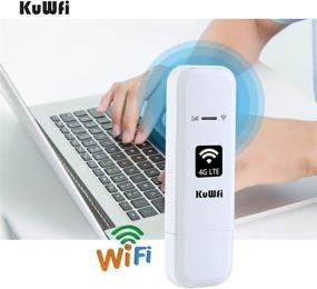img 1 attached to 📶 KuWFi 4G LTE USB WiFi Modem Mobile Internet Devices with SIM Card Slot - High Speed Portable Travel Hotspot Mini Router for USA, Canada, Mexico