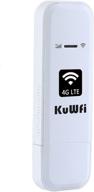 📶 kuwfi 4g lte usb wifi modem mobile internet devices with sim card slot - high speed portable travel hotspot mini router for usa, canada, mexico logo