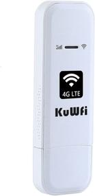 img 4 attached to 📶 KuWFi 4G LTE USB WiFi Modem Mobile Internet Devices with SIM Card Slot - High Speed Portable Travel Hotspot Mini Router for USA, Canada, Mexico