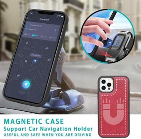 img 1 attached to 📱 FYY Case Compatible with iPhone 12 Pro Max 5G 6.7": 2-in-1 Magnetic Detachable Wallet Case with Wireless Charging Support and Card Slots - Red, for iPhone 12 Pro Max 5G 6.7