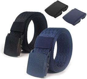 img 4 attached to Military Tactical Outdoor Plastic Buckle Men's Accessories in Belts