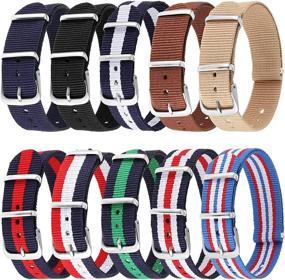 img 4 attached to Replacements Military Colorful Adjustable Watchbands