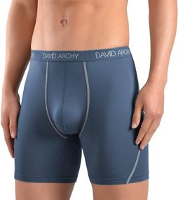 img 3 attached to 🩲 Ultimate Comfort and Performance: DAVID ARCHY 3 Pack Men's Ultra Soft Mesh Quick Dry Sports Underwear Breathable Boxer Briefs