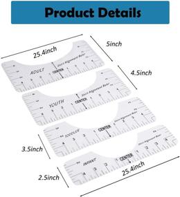 img 3 attached to Dumoban T-Shirt Ruler Guide for Vinyl - Perfect T-Shirt Alignment Tool for All Ages (4 Rulers Included)