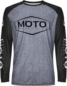 img 4 attached to High-performance Men's Long Sleeve Mountain Bike Jersey for Off-Road Adventures: Downhill & Motocross Shirts with Breathable, Moisture-Wicking Properties