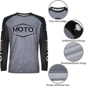 img 1 attached to High-performance Men's Long Sleeve Mountain Bike Jersey for Off-Road Adventures: Downhill & Motocross Shirts with Breathable, Moisture-Wicking Properties