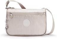 kipling callie metallic handbag glow logo