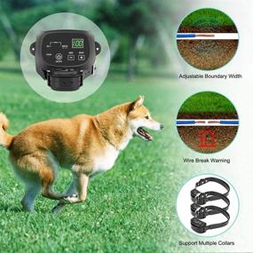 img 2 attached to 🐶 TTPet Electric Dog Fence: IP66 Waterproof & Rechargeable Collar, Shock & Tone Correction - Wired Pet Containment System