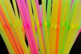 img 3 attached to FLEXIBLE Disposable Plastic Straws Colors