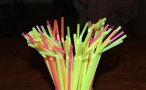 img 1 attached to FLEXIBLE Disposable Plastic Straws Colors