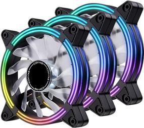 img 4 attached to 🌈 EZDIY-FAB 120mm Case Fan - Auto Rainbow LED Streamer Effect | Computer Cooling/CPU Cooler | Pack of 3