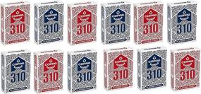 img 4 attached to 🃏 Copag 310 Playing Cards - 12-Deck Pack, Red/Blue - Poker Size/Regular Index - True Linen Plastic Coated Finish: A Premium Choice for Card Enthusiasts