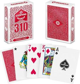 img 2 attached to 🃏 Copag 310 Playing Cards - 12-Deck Pack, Red/Blue - Poker Size/Regular Index - True Linen Plastic Coated Finish: A Premium Choice for Card Enthusiasts