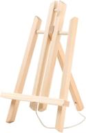 🖌️ foldable wooden a-frame easel, adjustable table easel for drawing, oil water painting - tabletop arts and crafts | exquisite packaging included (14 x 8 inches) (1 pack) logo