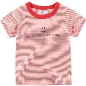 img 1 attached to Sleeve Summer Striped Blue Good Suggest Boys' Clothing and Tops, Tees & Shirts