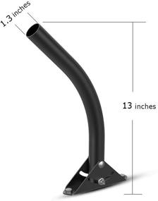 img 2 attached to Enhanced Outdoor/Attic TV Antenna Mount Pole: Stainless Steel, 13' Arm Length, Reversible, Lightweight, Waterproof, Easy Installation