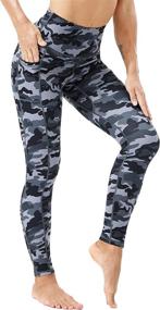 img 4 attached to 🩲 High Waist Yoga Leggings for Women with Tummy Control, Pockets, and Enhanced Sports Workout Support