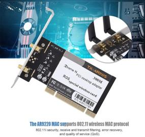 img 3 attached to 📶 Bewinner AR9220 300M Dual-Band 2.4/5GHz Wireless Network Card for Desktop PC - PCI Interface, 2x2 MIMO Radio Transceiver