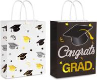 🎓 12pcs graduation gift bags - party favor wrapping bags for graduation season theme party supplies and decoration logo