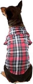 img 2 attached to 🐶 DroolingDog Dog Polo Tee Plaid Shirts: Stylish Outfits for Fashionable Canines